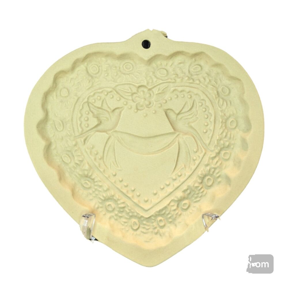 Brown Bag Cookie Mold Wedding Heart Doves Ribbons 1985 Wedding Shower 6"